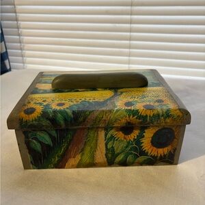 Sunflower Decorative Wood Box